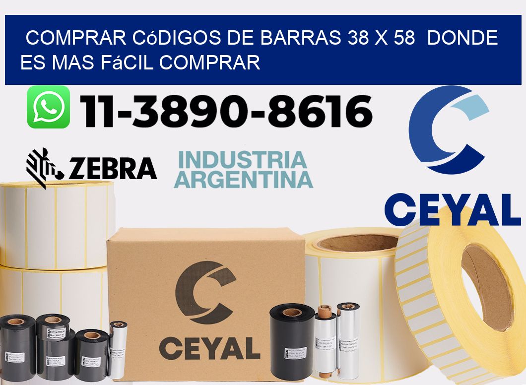 Comprar códigos de barras 38 x 58  Donde es mas fácil comprar