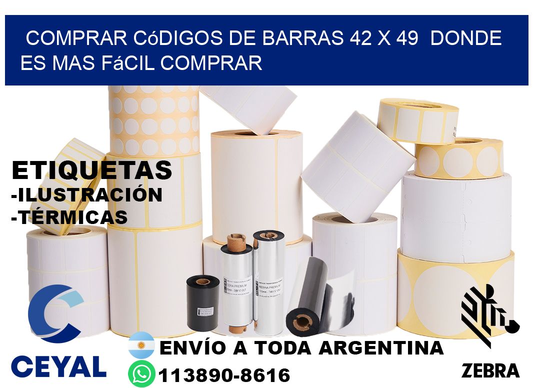 Comprar códigos de barras 42 x 49  Donde es mas fácil comprar