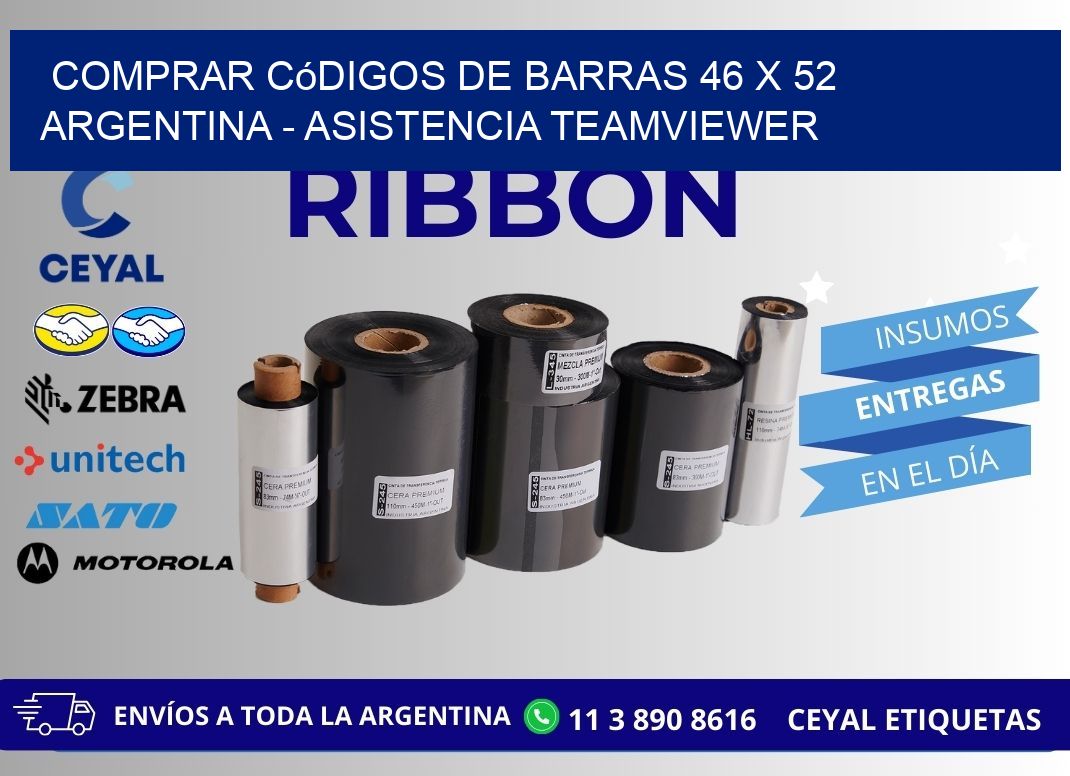 Comprar códigos de barras 46 x 52 argentina - asistencia teamviewer