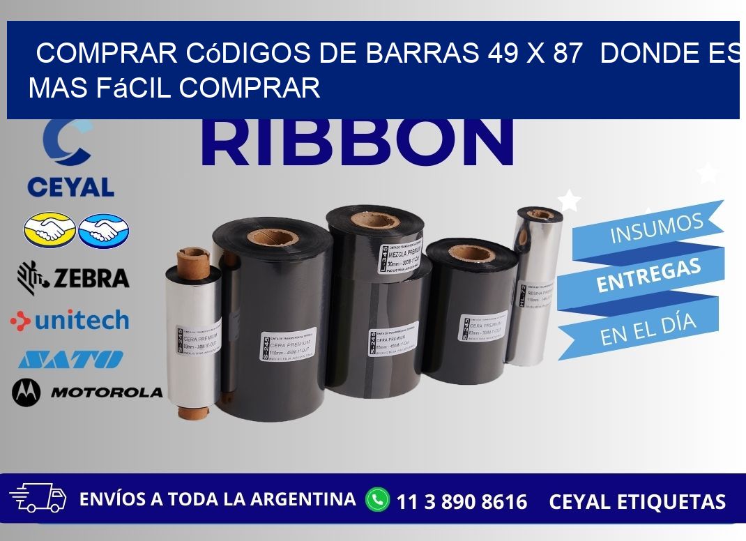 Comprar códigos de barras 49 x 87  Donde es mas fácil comprar