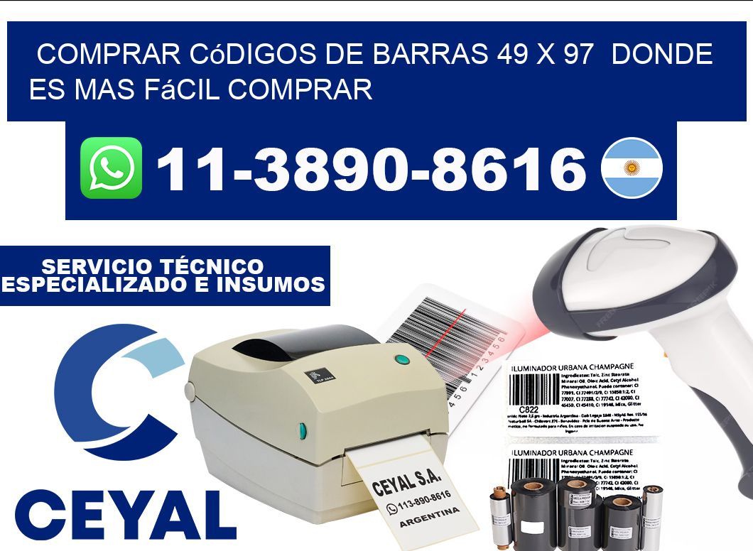 Comprar códigos de barras 49 x 97 Donde es mas fácil comprar