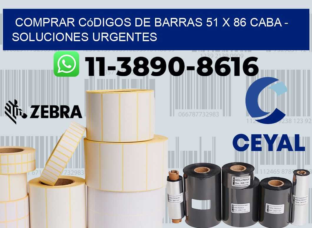 Comprar códigos de barras 51 x 86 CABA - soluciones urgentes