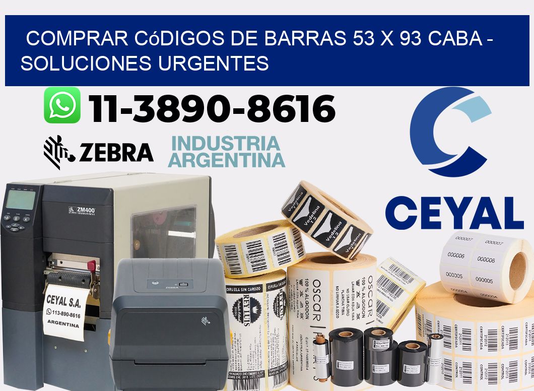 Comprar códigos de barras 53 x 93 CABA - soluciones urgentes