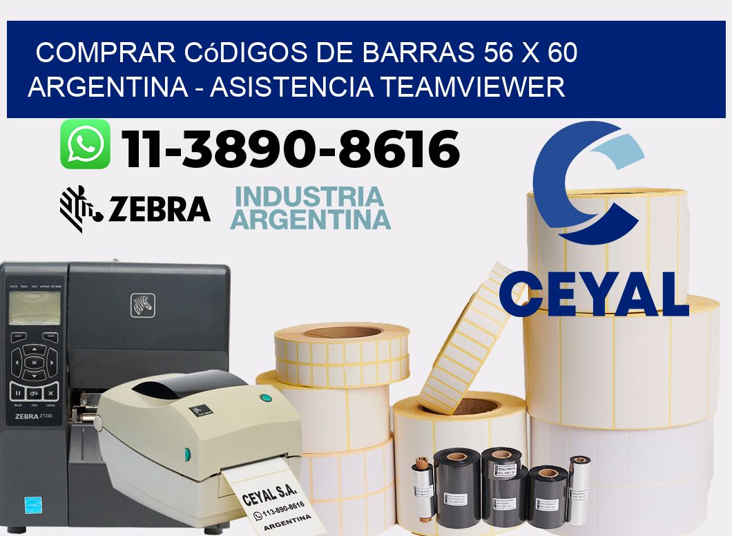 Comprar códigos de barras 56 x 60 argentina - asistencia teamviewer