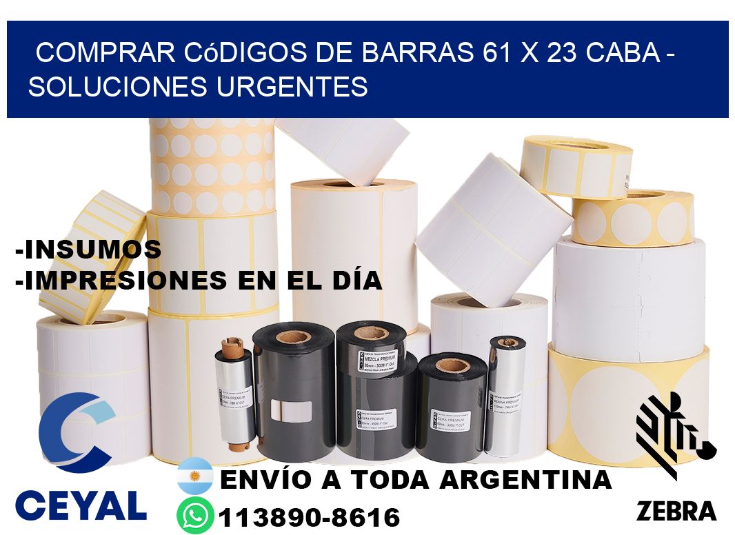Comprar códigos de barras 61 x 23 CABA - soluciones urgentes
