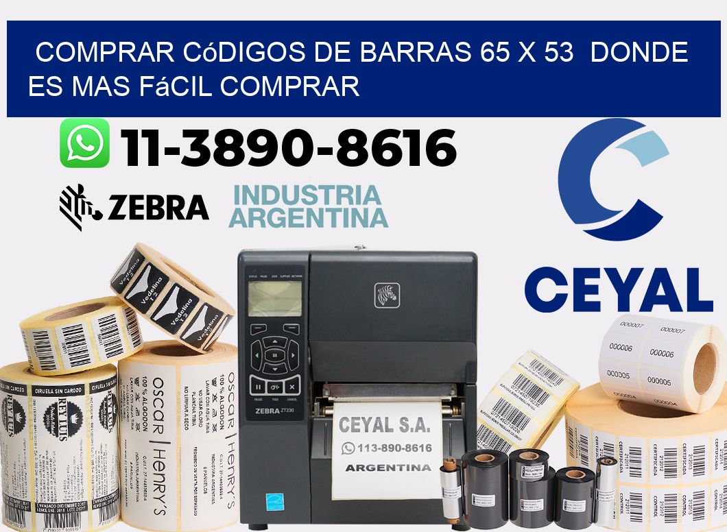 Comprar códigos de barras 65 x 53  Donde es mas fácil comprar