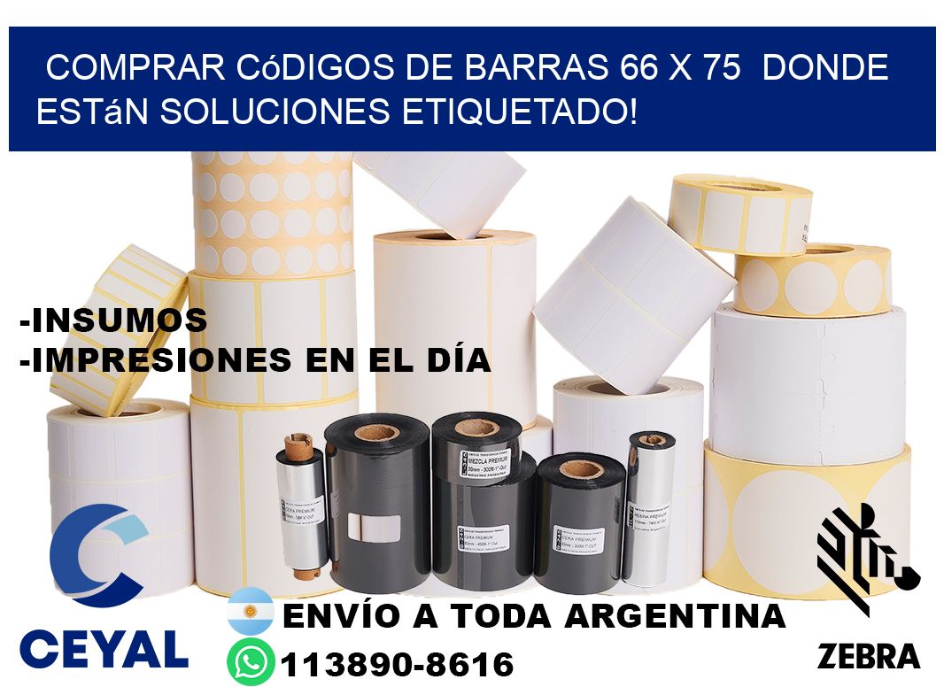 Comprar códigos de barras 66 x 75 donde están soluciones etiquetado!