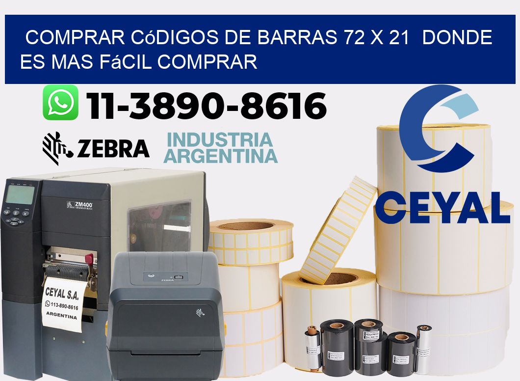 Comprar códigos de barras 72 x 21  Donde es mas fácil comprar