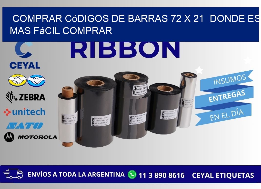 Comprar códigos de barras 72 x 21  Donde es mas fácil comprar