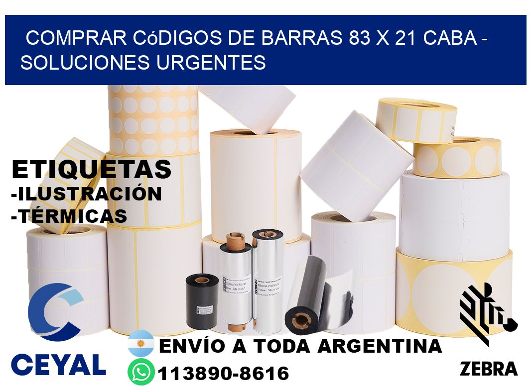 Comprar códigos de barras 83 x 21 CABA - soluciones urgentes