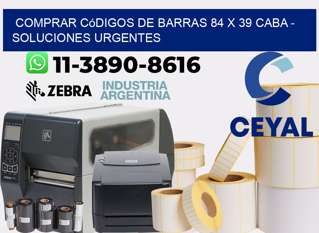 Comprar códigos de barras 84 x 39 CABA - soluciones urgentes
