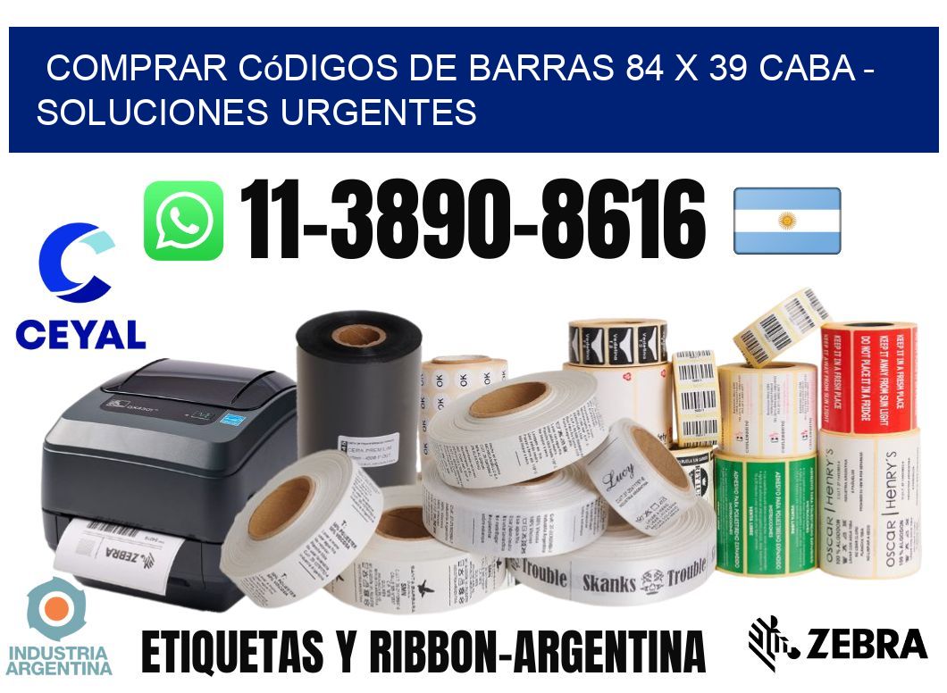 Comprar códigos de barras 84 x 39 CABA - soluciones urgentes