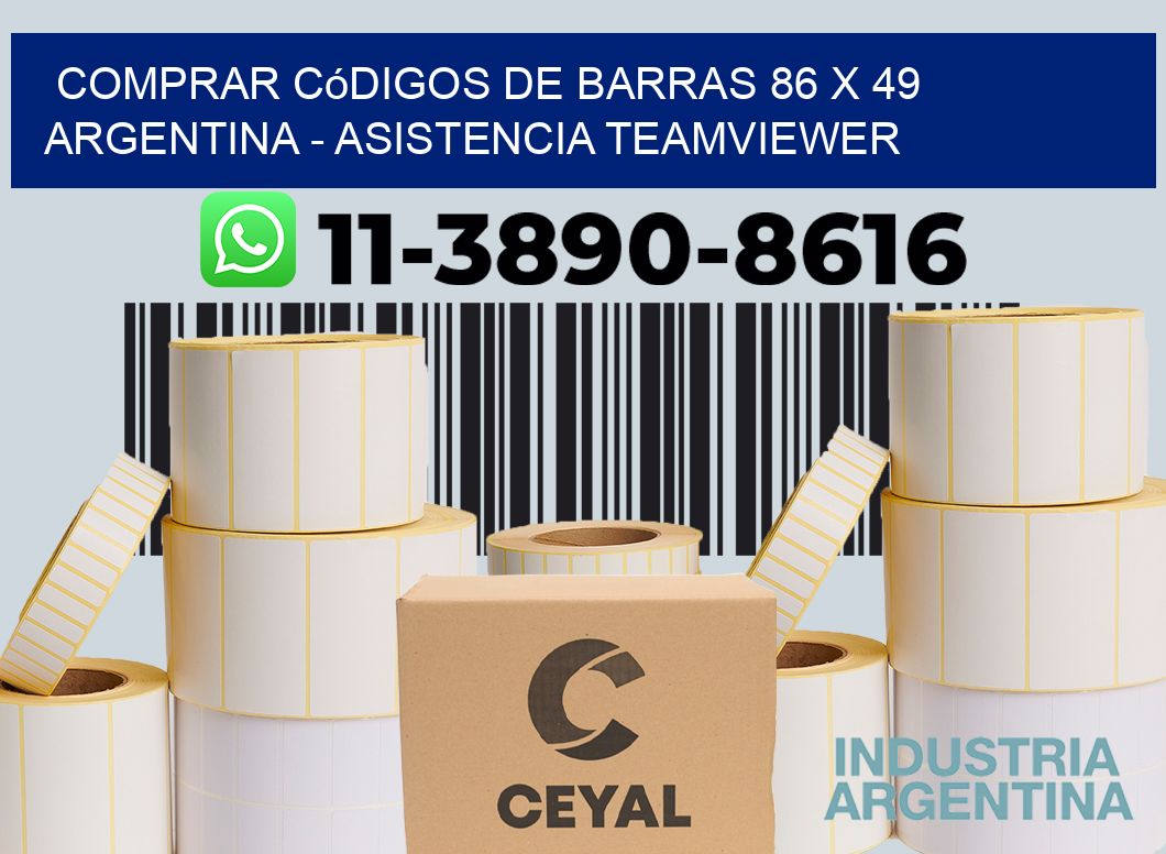 Comprar códigos de barras 86 x 49 argentina - asistencia teamviewer