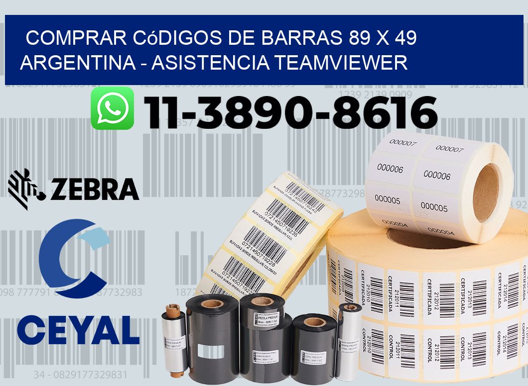 Comprar códigos de barras 89 x 49 argentina - asistencia teamviewer