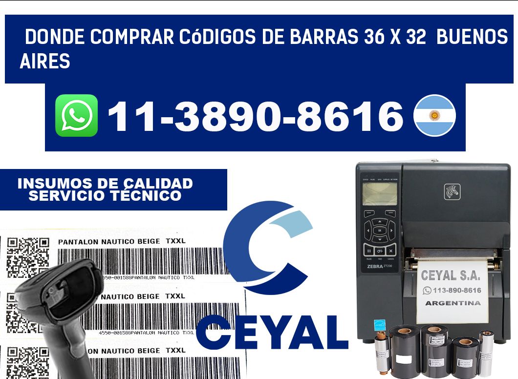 Donde Comprar códigos de barras 36 x 32 Buenos Aires