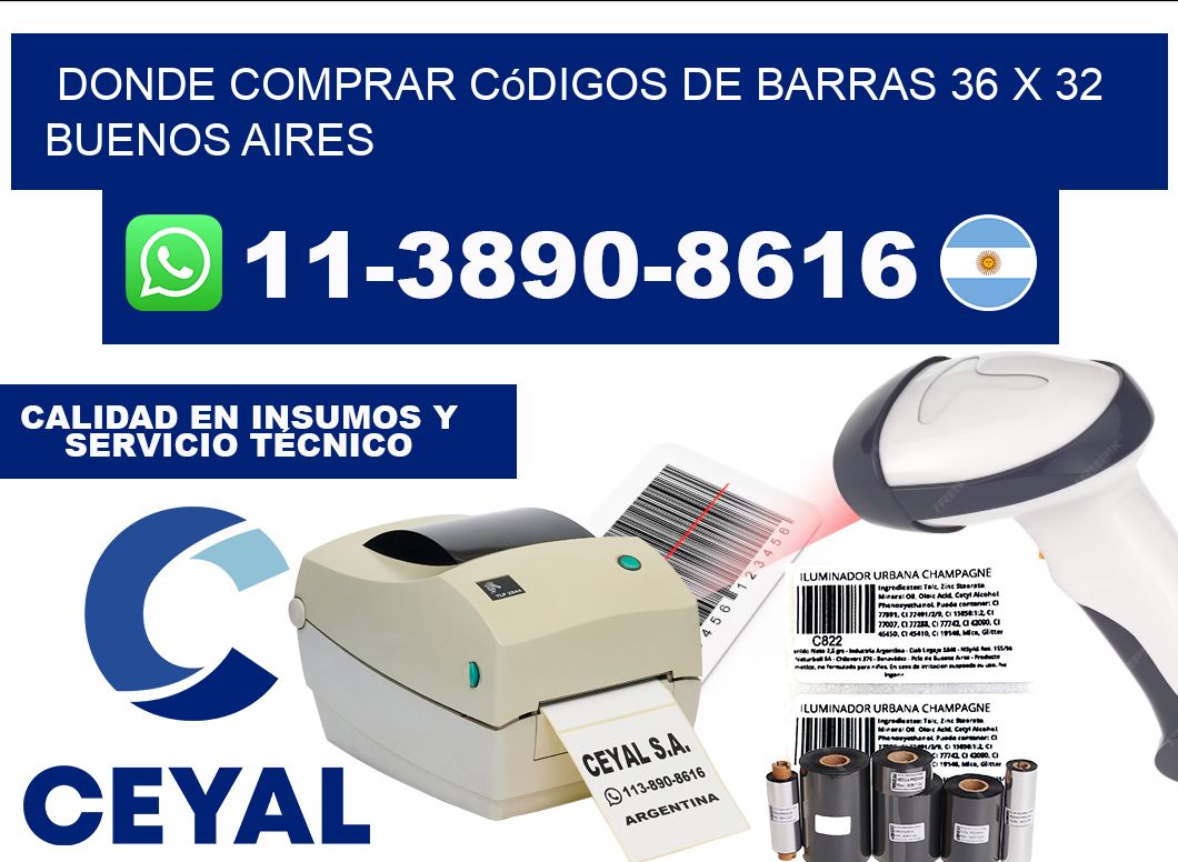 Donde Comprar códigos de barras 36 x 32 Buenos Aires