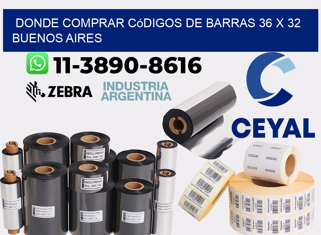 Donde Comprar códigos de barras 36 x 32 Buenos Aires