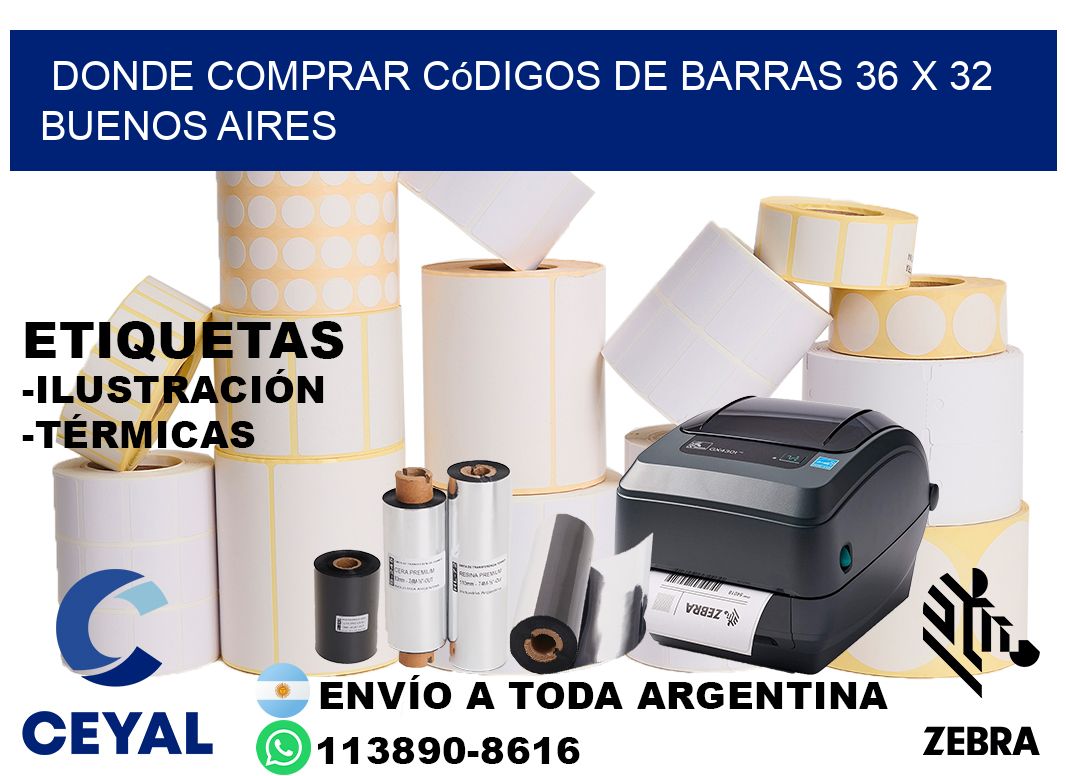 Donde Comprar códigos de barras 36 x 32 Buenos Aires