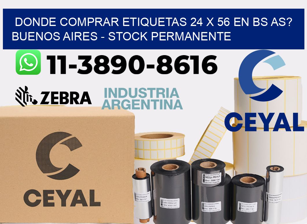 Donde Comprar etiquetas 24 x 56 en BS AS? Buenos Aires - Stock permanente