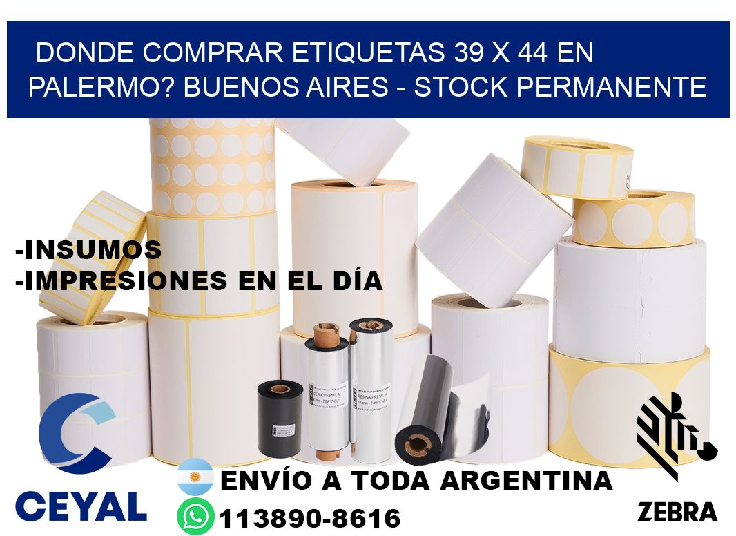 Donde Comprar etiquetas 39 x 44 en PALERMO? Buenos Aires - Stock permanente