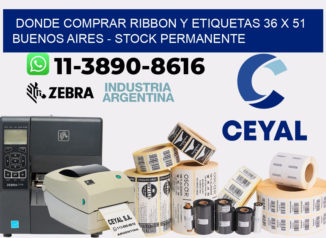 Donde Comprar ribbon y etiquetas 36 x 51 Buenos Aires - Stock permanente