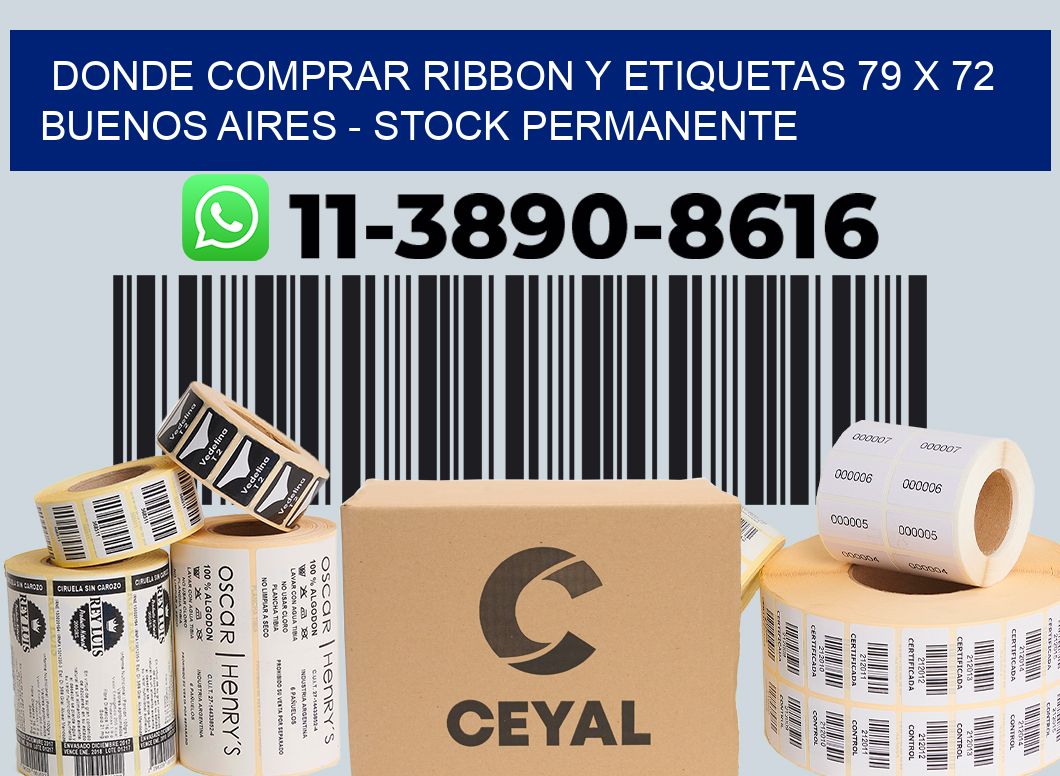 Donde Comprar ribbon y etiquetas 79 x 72 Buenos Aires - Stock permanente