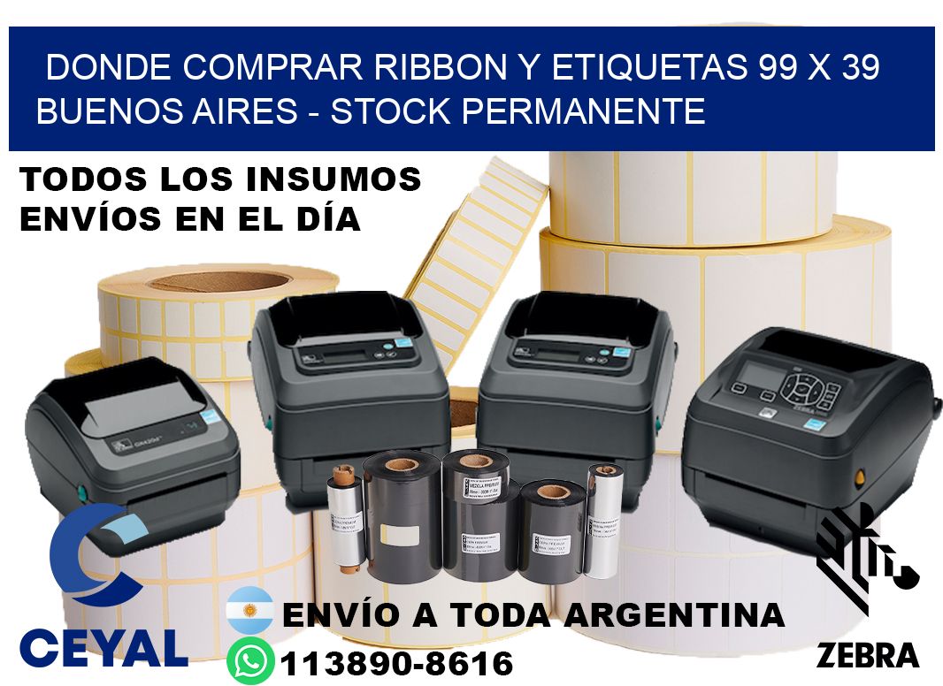 Donde Comprar ribbon y etiquetas 99 x 39 Buenos Aires - Stock permanente