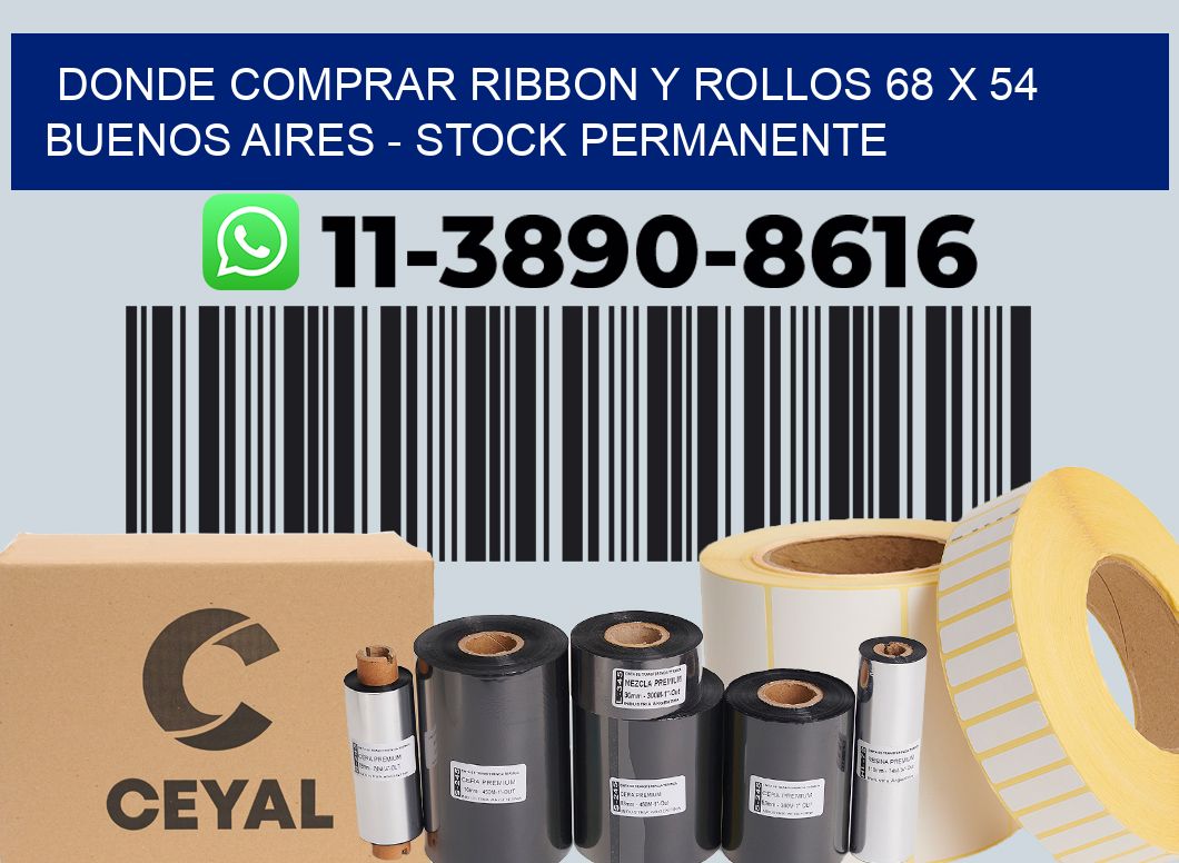 Donde Comprar ribbon y rollos 68 x 54 Buenos Aires - Stock permanente