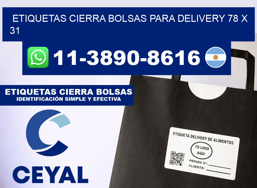 ETIQUETAS CIERRA BOLSAS PARA DELIVERY 78 x 31