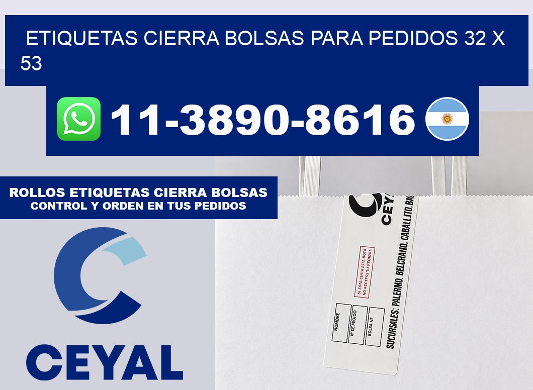 ETIQUETAS CIERRA BOLSAS PARA PEDIDOS 32 x 53