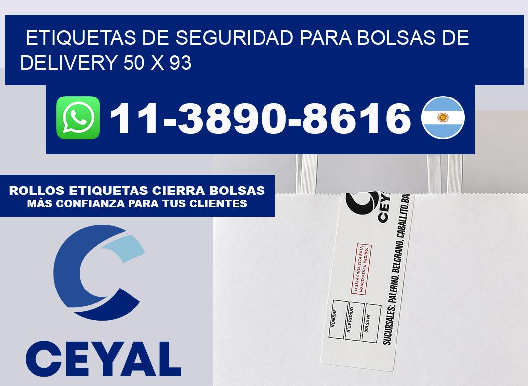 ETIQUETAS DE SEGURIDAD PARA BOLSAS DE DELIVERY 50 x 93