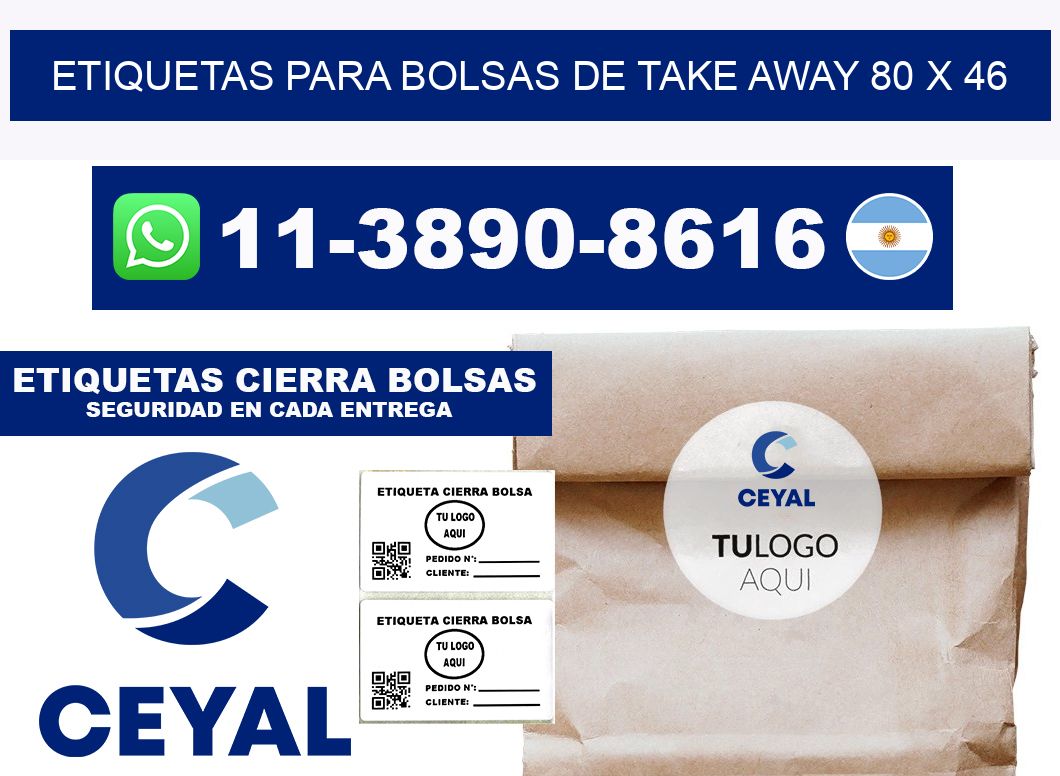 ETIQUETAS PARA BOLSAS DE TAKE AWAY 80 x 46