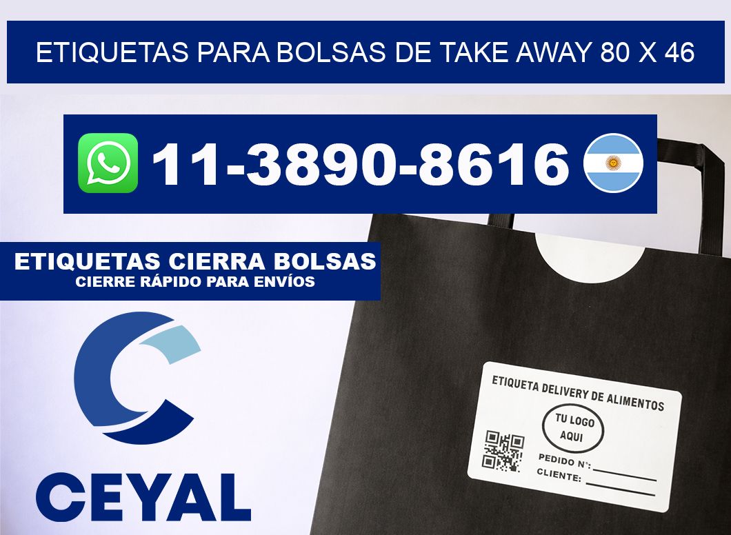 ETIQUETAS PARA BOLSAS DE TAKE AWAY 80 x 46
