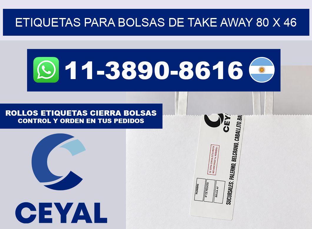 ETIQUETAS PARA BOLSAS DE TAKE AWAY 80 x 46
