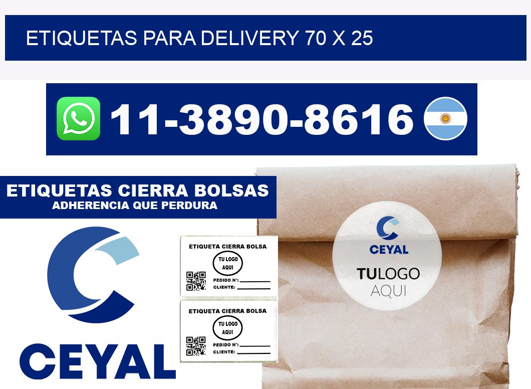 ETIQUETAS PARA DELIVERY 70 x 25