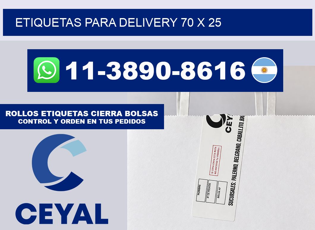 ETIQUETAS PARA DELIVERY 70 x 25