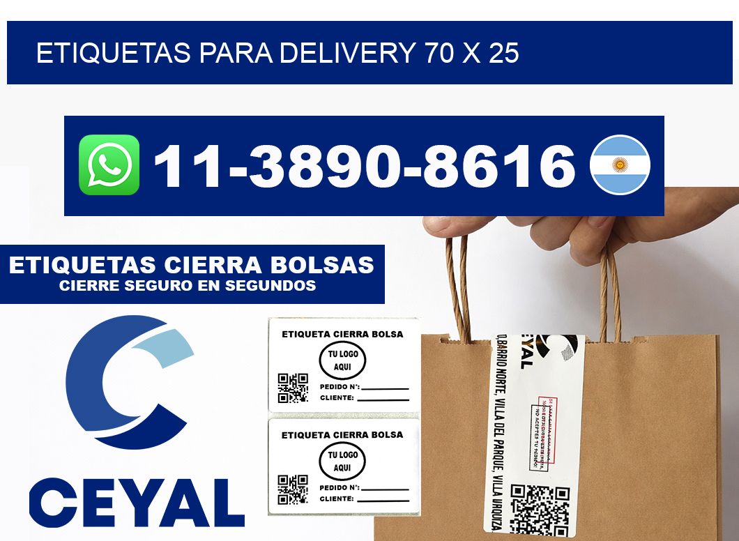 ETIQUETAS PARA DELIVERY 70 x 25