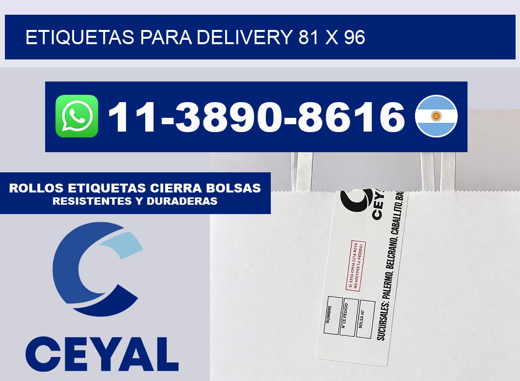ETIQUETAS PARA DELIVERY 81 x 96