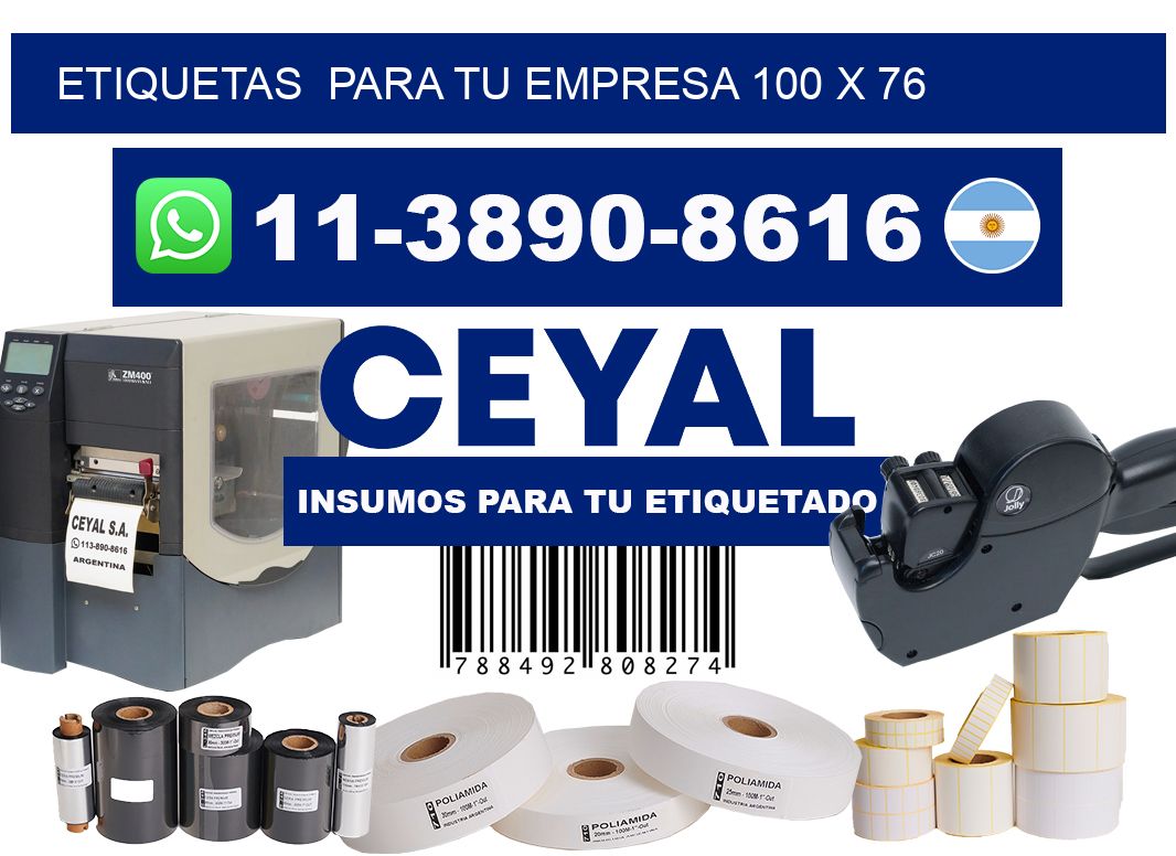 Etiquetas para tu empresa 100 x 76