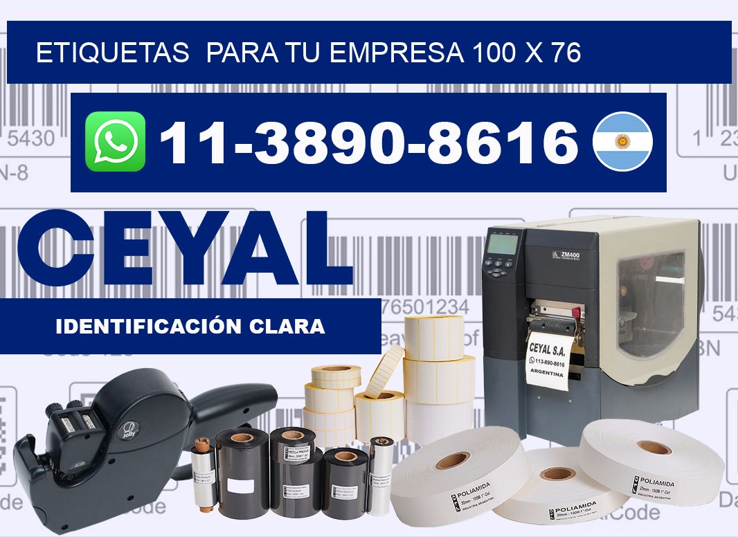 Etiquetas  para tu empresa 100 x 76