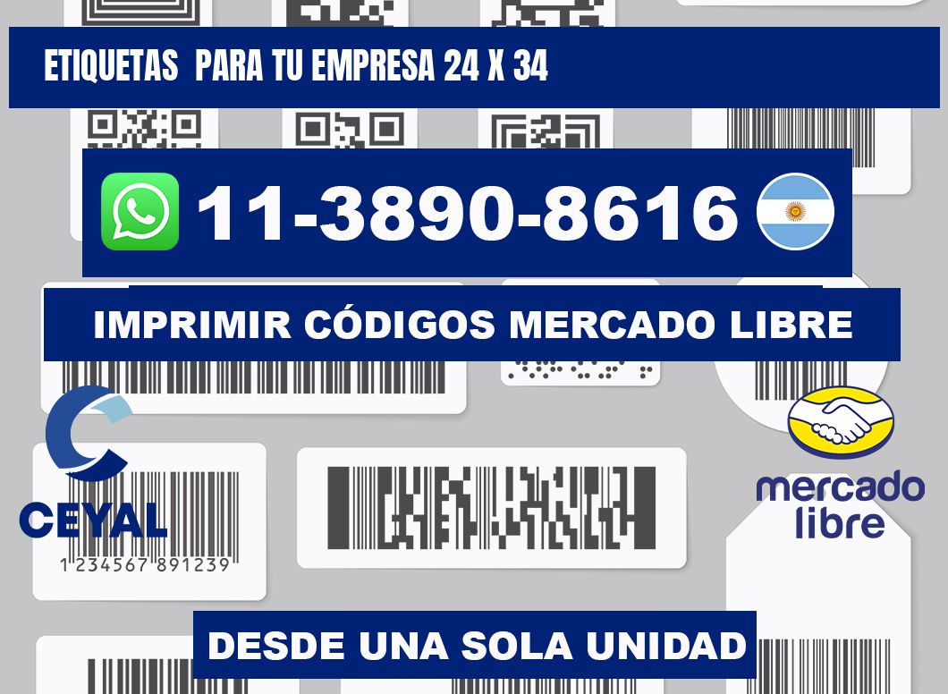 Etiquetas para tu empresa 24 x 34