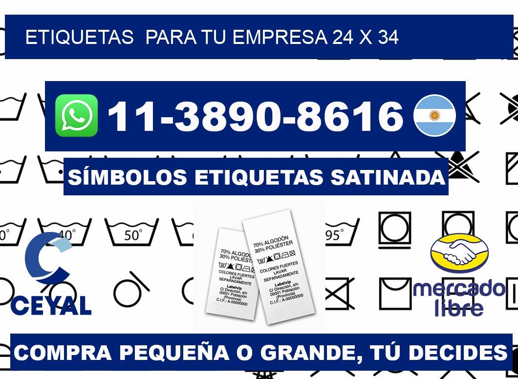 Etiquetas para tu empresa 24 x 34