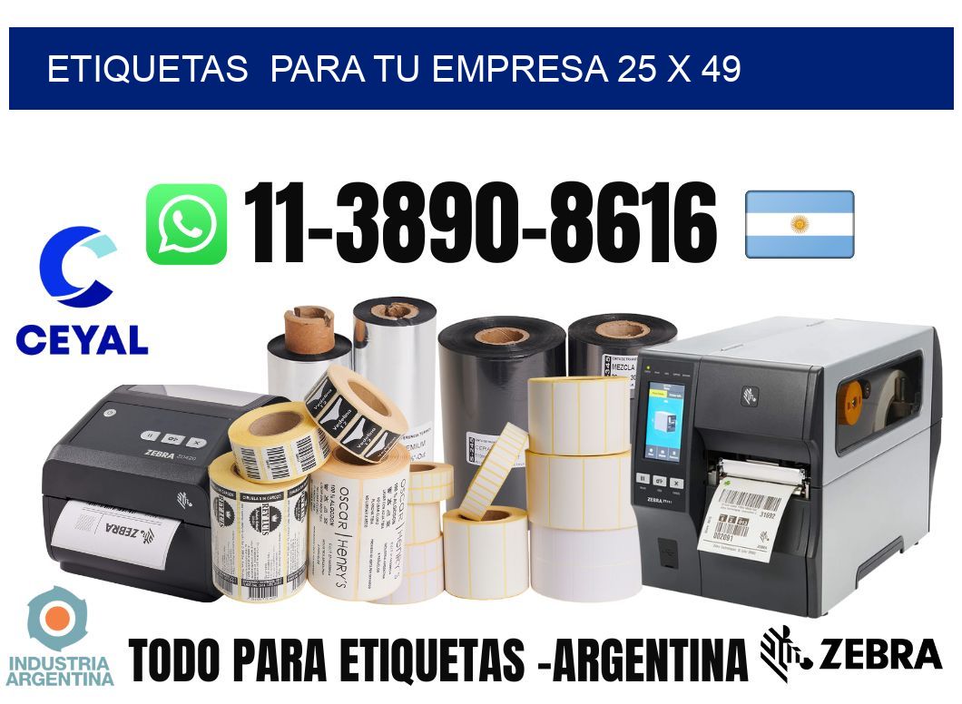 Etiquetas para tu empresa 25 x 49