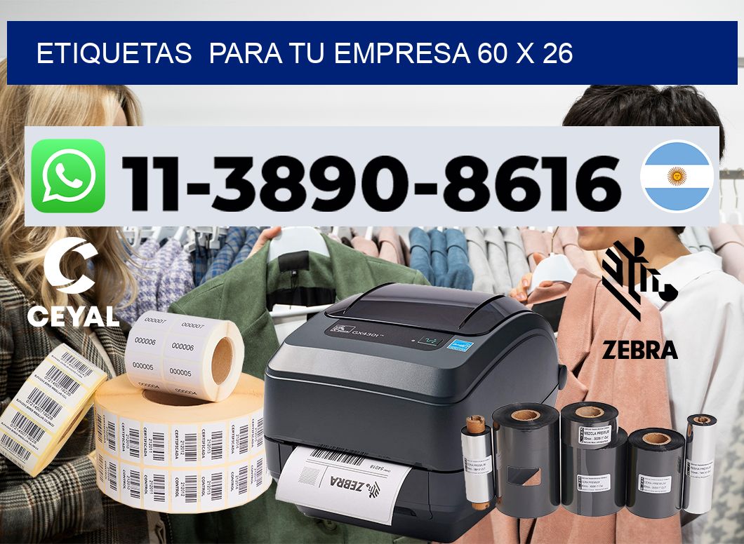 Etiquetas para tu empresa 60 x 26