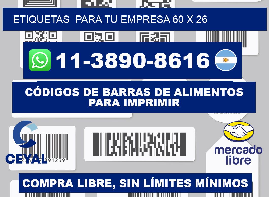 Etiquetas para tu empresa 60 x 26