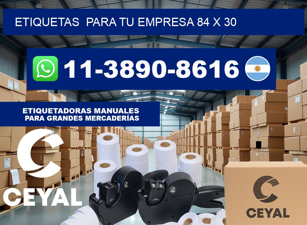 Etiquetas  para tu empresa 84 x 30