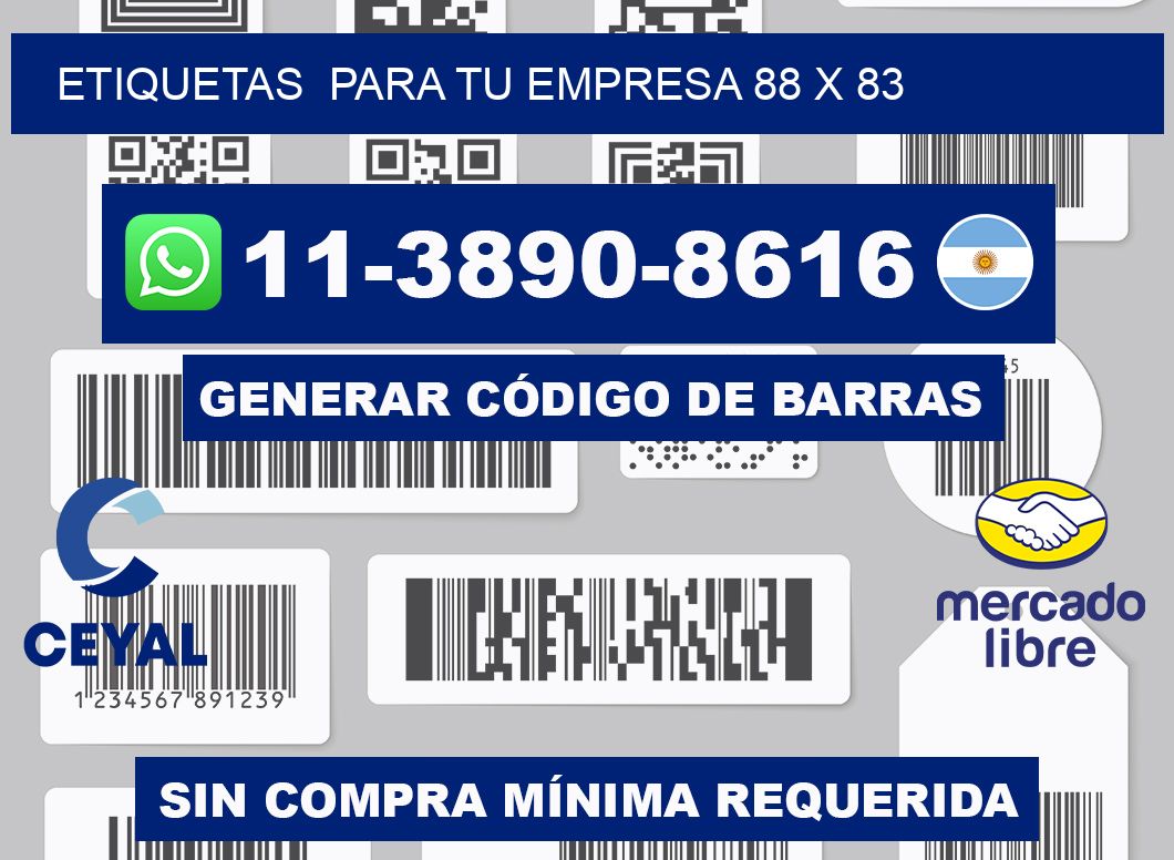 Etiquetas  para tu empresa 88 x 83