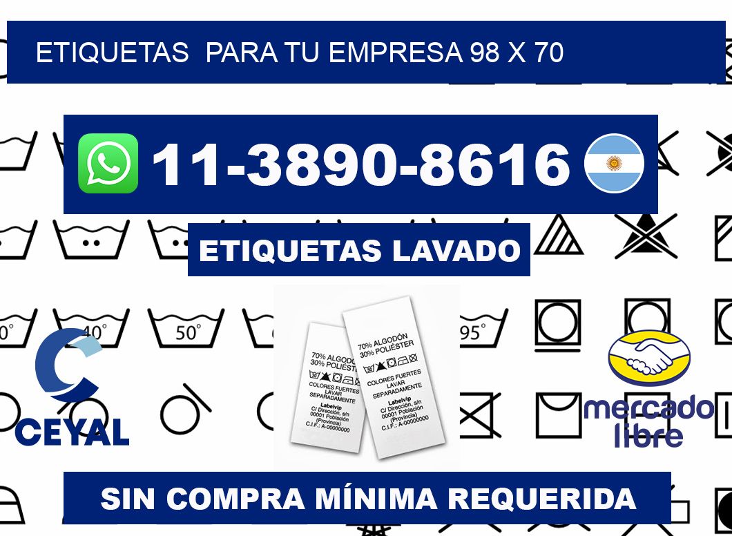 Etiquetas para tu empresa 98 x 70