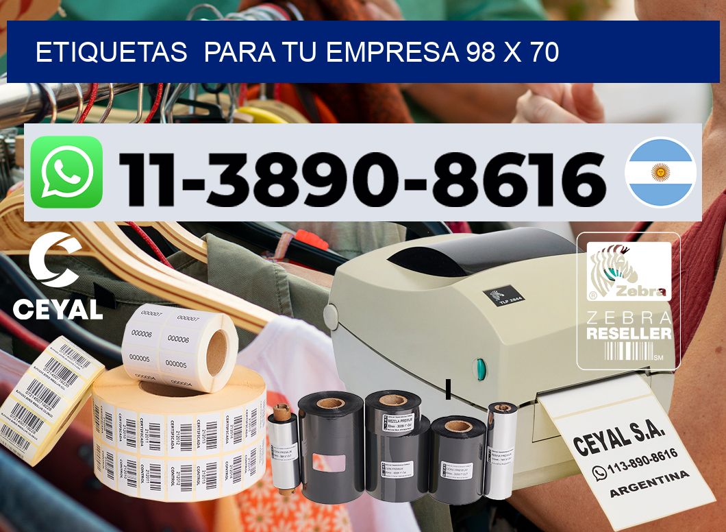 Etiquetas para tu empresa 98 x 70