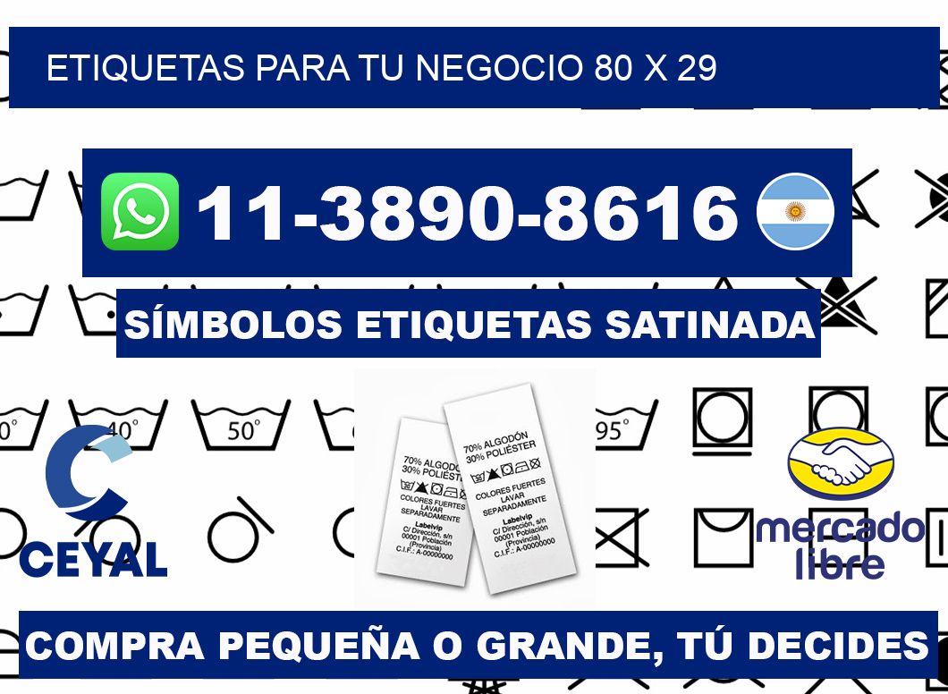 Etiquetas para tu negocio 80 x 29